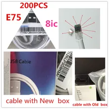 200 шт./лот 1м/3Ft E75Chip натуральная with144 ткань 1:1 usb-кабель для передачи данных(синхронизации) и зарядки Зарядное устройство кабель для передачи данных для iPhone 7/7 plus/6 s Plus/6/5S/5 iOS9.3.1 10 11