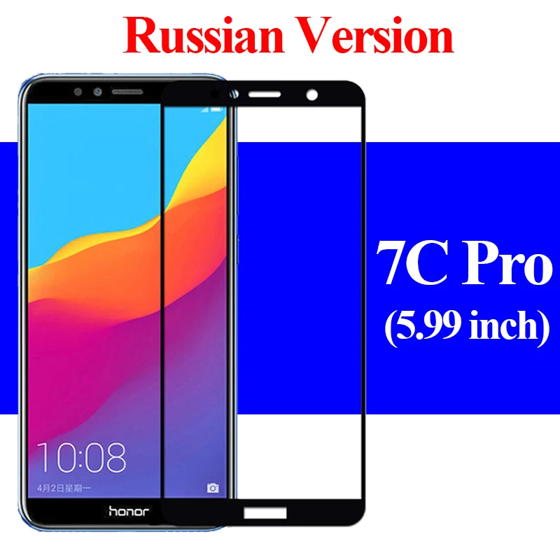 Защитное стекло на Honor 7a pro 7c 8a 8x max 8c 7x7 s 8 a c x Для huawei xonor armor закаленное защитное стекло a7 c7 c8 - Цвет: 7C Pro