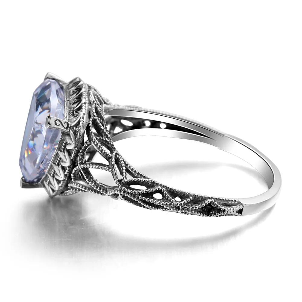 Szjinao Vintage Ring sterling-silver-jewelry White Zircon Engagement Rings For Women Gift Silver 925 Jewelry Wedding Decoration