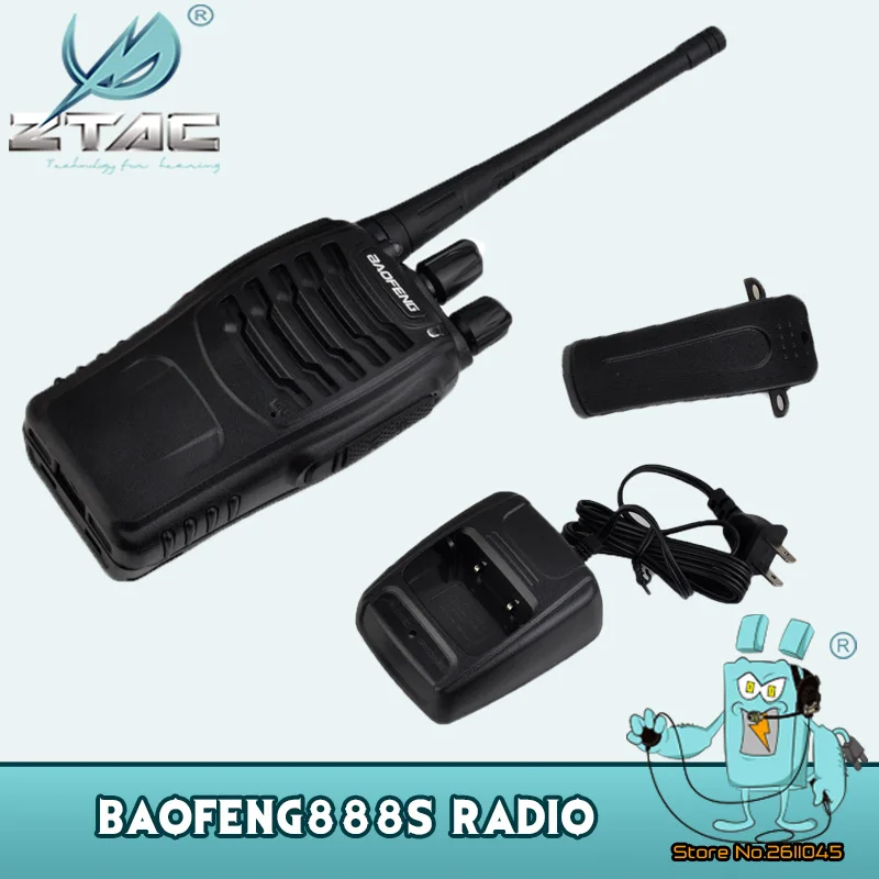 Z Tac BF 888S иди и болтай Walkie Talkie “иди 5 Вт 400 470 МГц 16CH ручной Pofung Baofeng 888 s радио