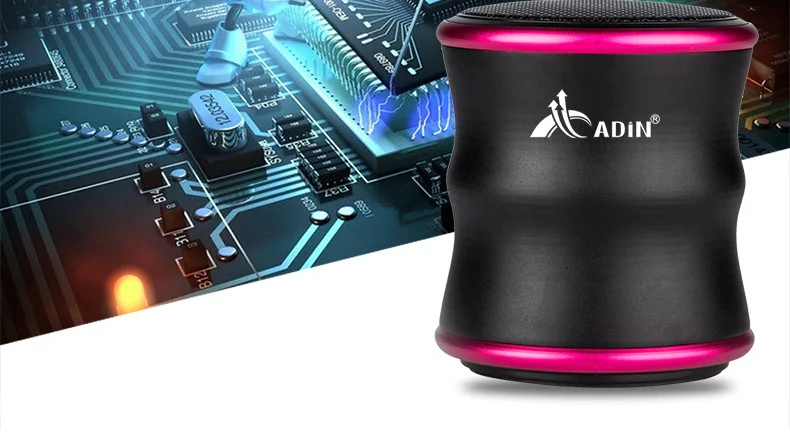 ADIN Hifi Bluetooth Vibration Speaker NFC Aluminum Speaker Call FM TF Speakers Outdoor Sport Subwoofer for Bluetooth Devices (5)