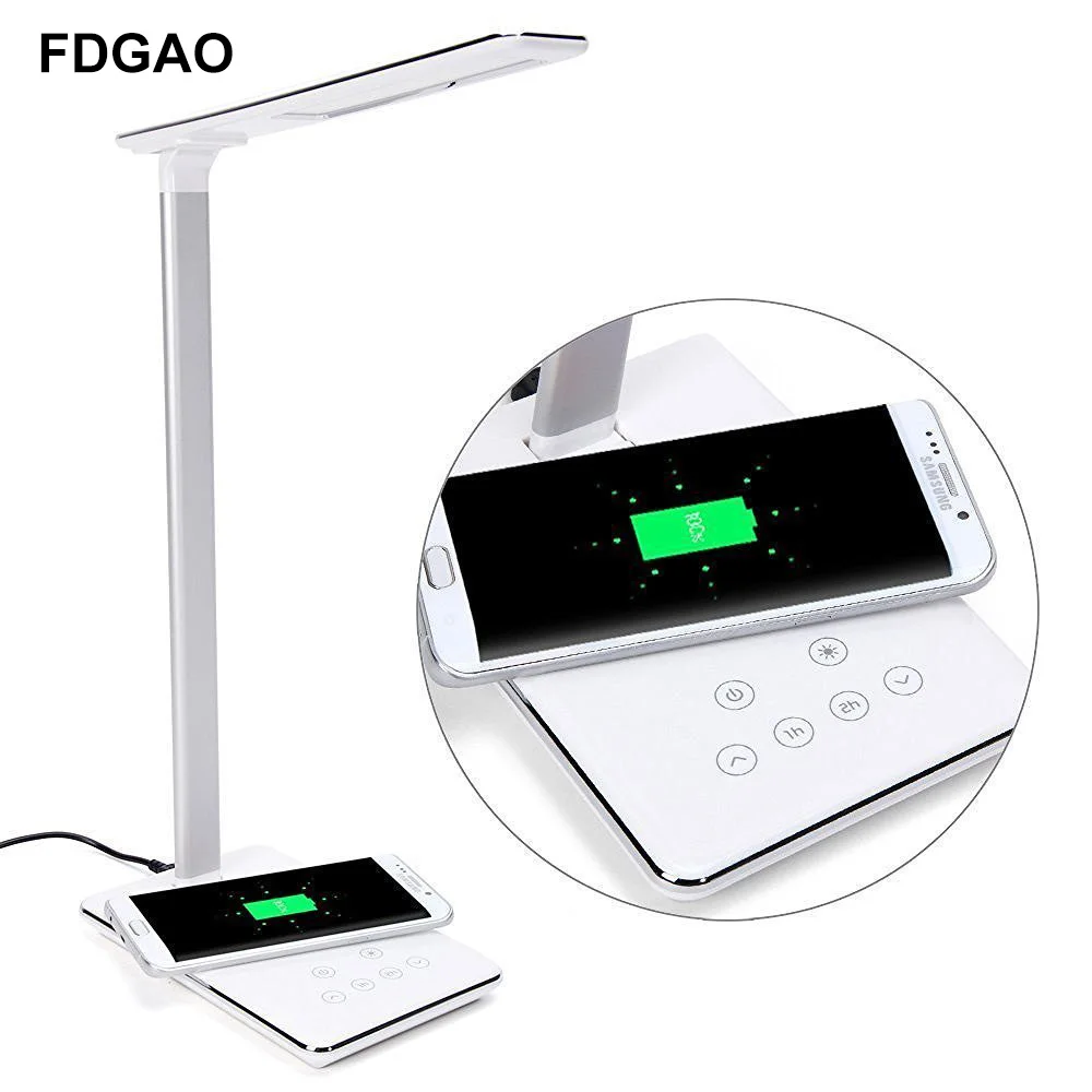 

Fdgao Foldable LED Desk Lamp Wireless Charger For iPhone 8 X XS Max XR Desktop Wireless Charging Pad For Samsung S9 S8 Note 9 8