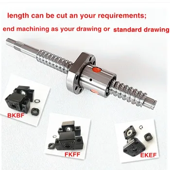 

2005 ballscrew 1000mm with BK15BF15 end machining + ballscrew nut SFU2005 + screw support BK15BF15 + ball nut housing + coupling