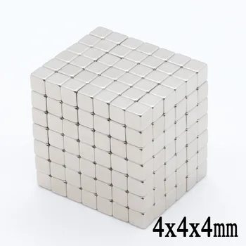 

100pcs 4x4x4 mm Mini Small Super Strong 4*4*4 Block Permanent Neodymium Magnet Rare Earth N35 Mangets