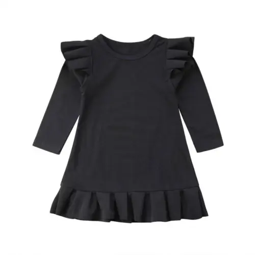 

Children Kid Baby Girl Dresses Flying Sleeve Ruffle Princess Party Dress Clothes 1-6Y