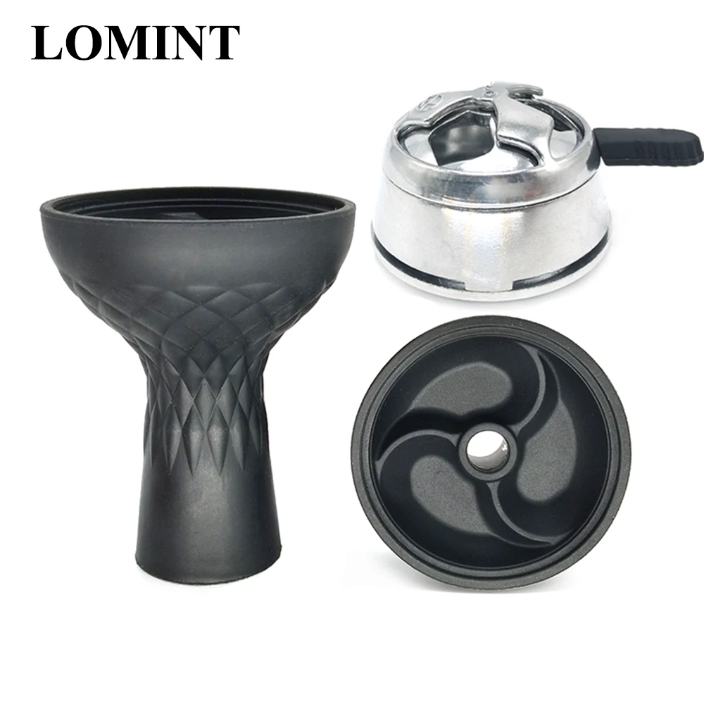 Lomint уже Стиль черный силиконовый кальян табачная чаша кальян наргиле аксессуары для kaloud лотоса Прямая доставка