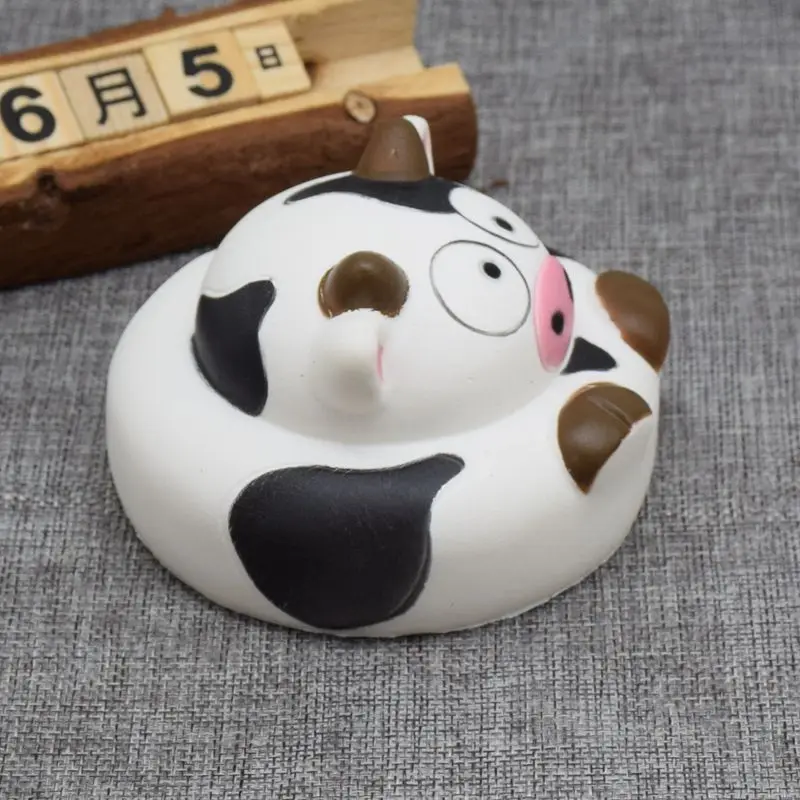 3Pcs/lot Kawaii Milk Cow Cake Squishy Jumbo 10cm Bread Squeeze Buns Squishy Slow Rising Toys Phone Strap Squishi Kid Juguetes