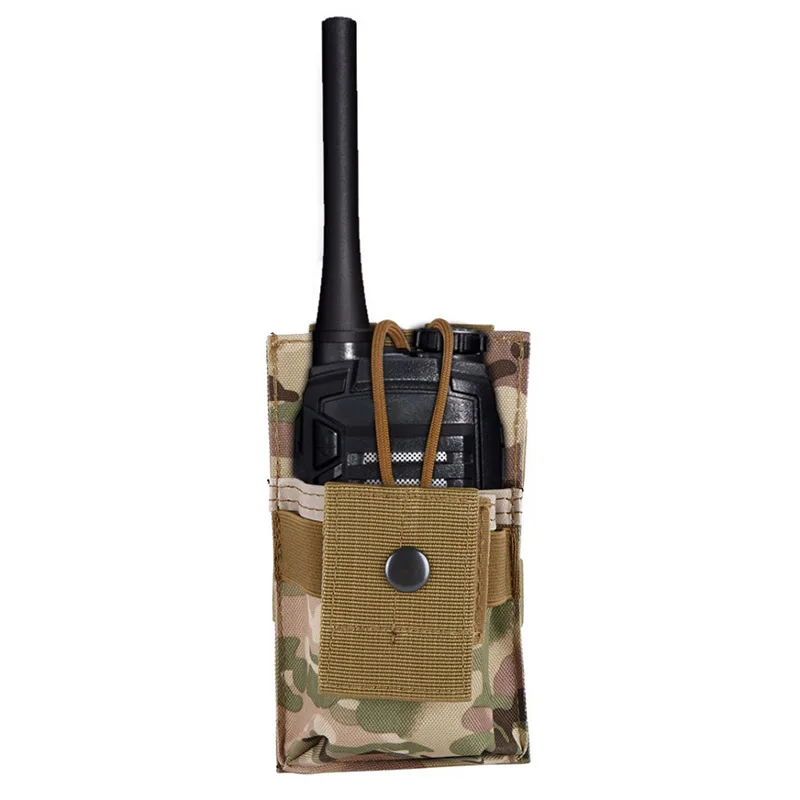 Portable Tactical MOLLE Radio Holder Nylon Short Radio Pouch Hunting Carry Bags for Hunting Sports Outdoor