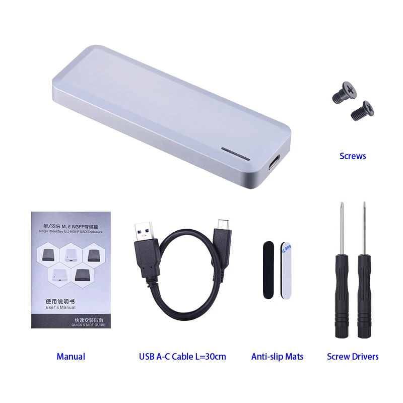 Uneatop UT63100U3C M2.NGFF USB3.1 Type-C SSD Aluminum-magnesium alloy shell External HDD Enclosure Uneatop UT63100U3C M2.NGFF USB3.1 Type-C SSD Aluminum-magnesium alloy shell External HDD Enclosure