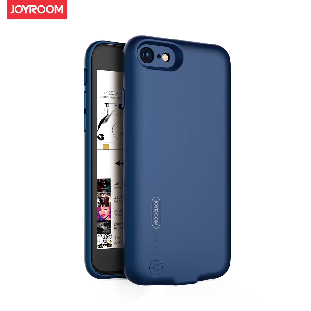 Koop Ultradunne Telefoon Batterij Oplader Voor iphone 7 8 Externe batterij Backup Voor iPhone 7 Plus 8 Plus Audio jack 3.5mm hoofdtelefoon