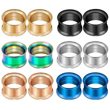 MODRSA 1 шт. панк из нержавеющей стали винтовые диаметры для ушей туннель с двумя расширяющимися концами телесные ушные пробки и туннельные расширители для ушей пирсинг ювелирные изделия