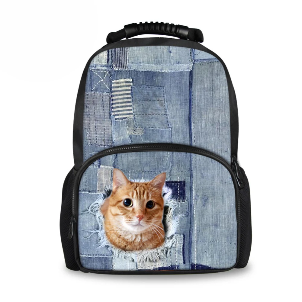 

Customized Children School Bags for Boys Orthopedic Backpack Cat Animal 3D Printing Teenager Student Satchel Schoolbags Mochila