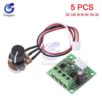 

5pcs PWM Motor Speed Controller Automatic DC Motor Regulator Control Module Low Voltage DC 1.8V 3V 5V 6V 12V 2A Control Module