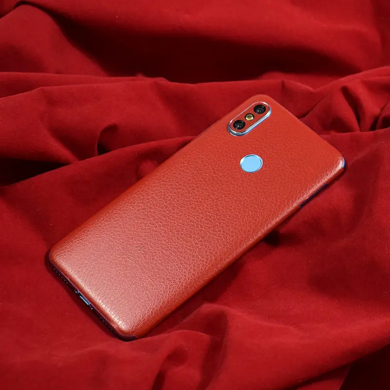 Phone Back Cover Film For Xiami Mi A2 6X LeatherCarbon Fiber Wood Skins Protective Paste Stickers For Xiaomi A2  MiA2 6X 5 (20)