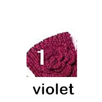 Цветочные вязаные шерстяные повязки на голову для женщин, зимние вязаные крючком тюрбан, повязка на голову, теплая Регулируемая широкая повязка на голову, повязка на голову, аксессуары для волос - Цвет: 1 violet
