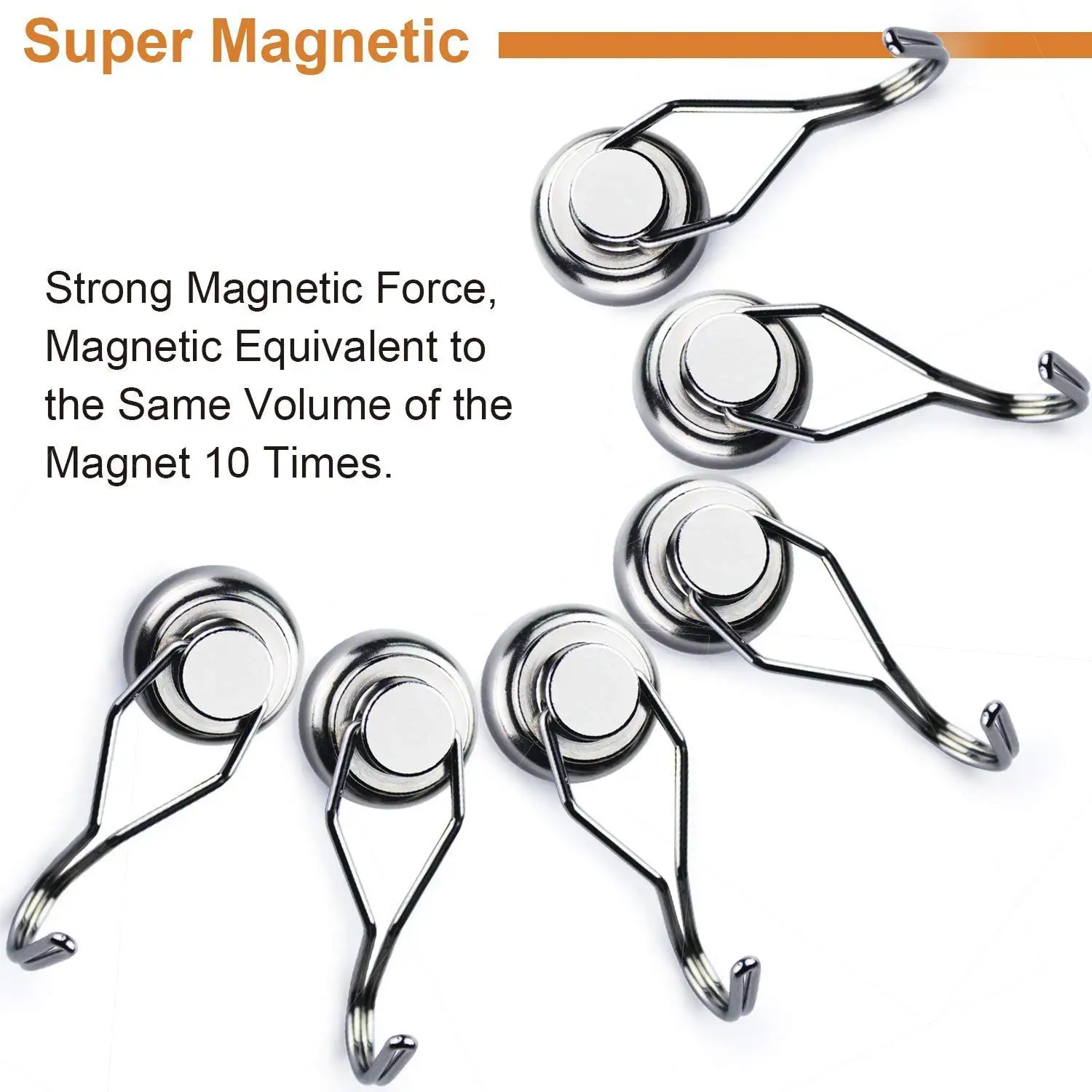 MIKEDE мощные магнитные крючки, сильные сверхпрочные Неодимовые Магнитные Крючки отлично подходят для вашего холодильника и других магнитных поверхностей