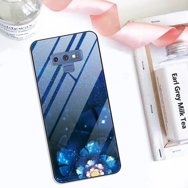 Чехол из закаленного стекла для samsung Note 9, чехол 6,", Мягкий бампер с 3D принтом кота, чехол для телефона samsung Galaxy Note 9 Note9