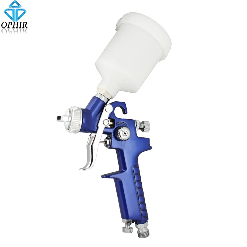 OPHIR 0.8mm HVLP Spray Gun Mini Touch Up Air Paint Spray Gun HVLP Spot Repair Airbrush Paint Kit
