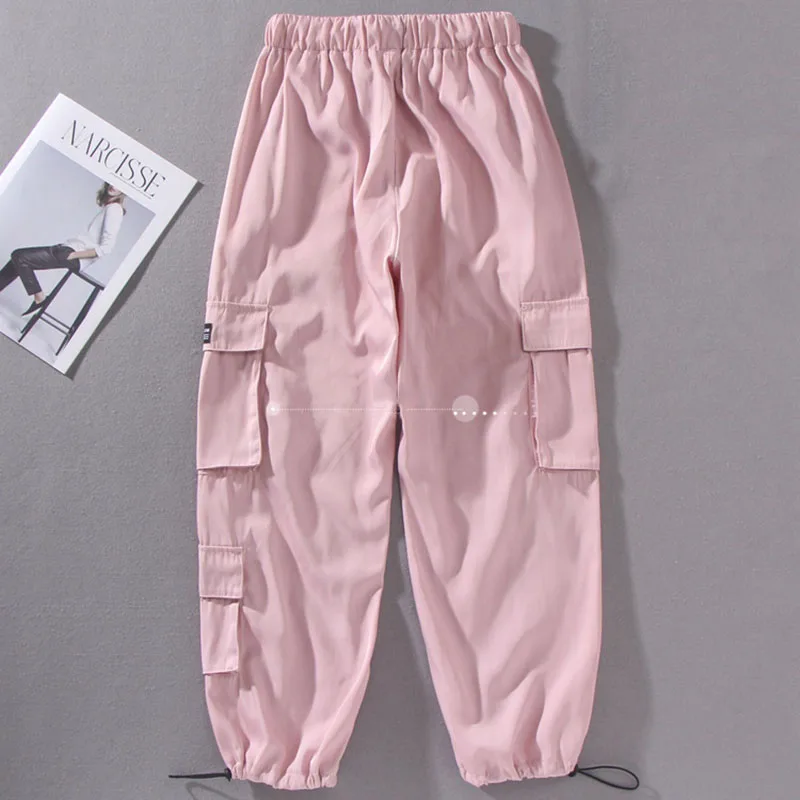 2020 Spring Streetwear Loose Hip Hop Cargo Pants Women Harajuku BF Spring Big Pocket Hearm Pants High Waist Female Trousers 2020 Spring Streetwear Loose Hip Hop Cargo Pants Women Harajuku BF Spring Big Pocket Hearm Pants High Waist Female Trousers