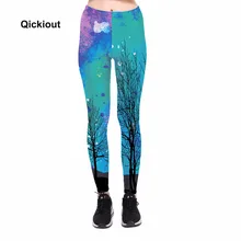 Qickitout Women Print Fashion Leggings High Waist Thin stretch Ankle Skinny Pants Sexy Slim Ladies leggings Female Casual Pants