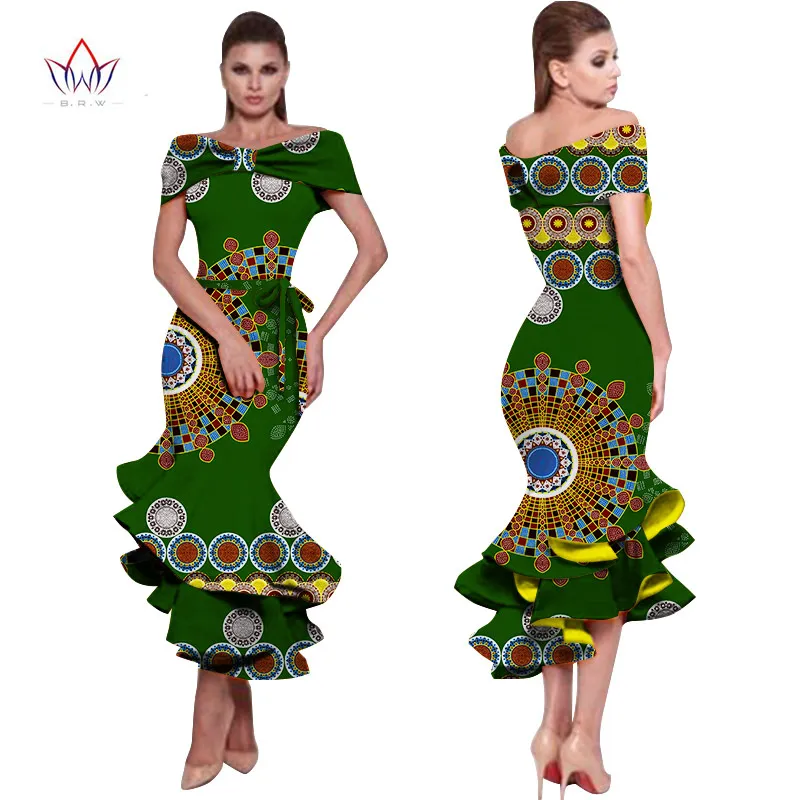 

discount African Dresses for Women New Style Bazin Fashion Party Dress Dashiky one size 2xl African Fashion Clothing WY1150