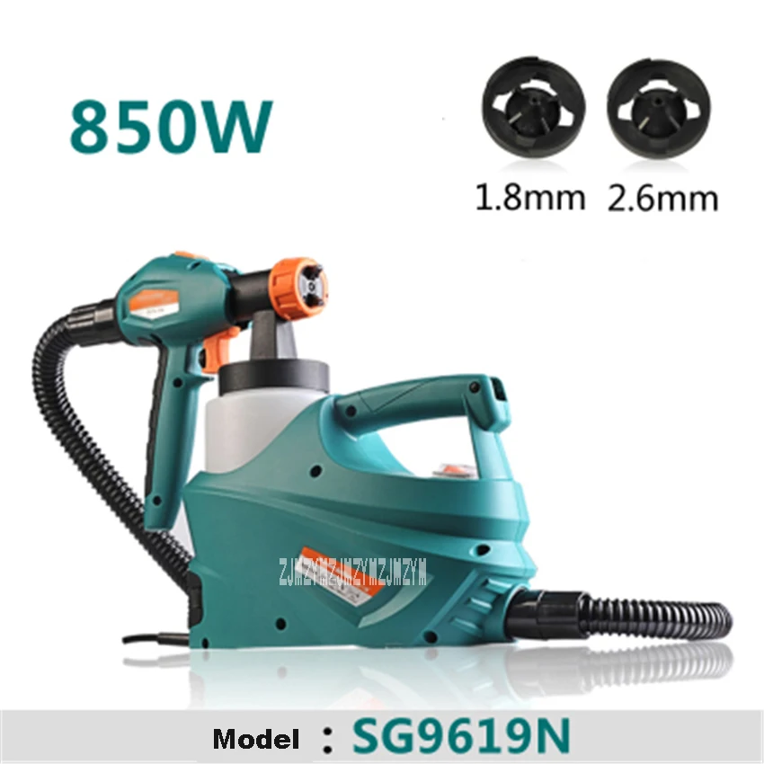 

SG9619N High-pressure Electric Spray Gun Household Paint Tools Adjustable Latex Paint Spray Machine 220V 850W 1000ml/min 800ml