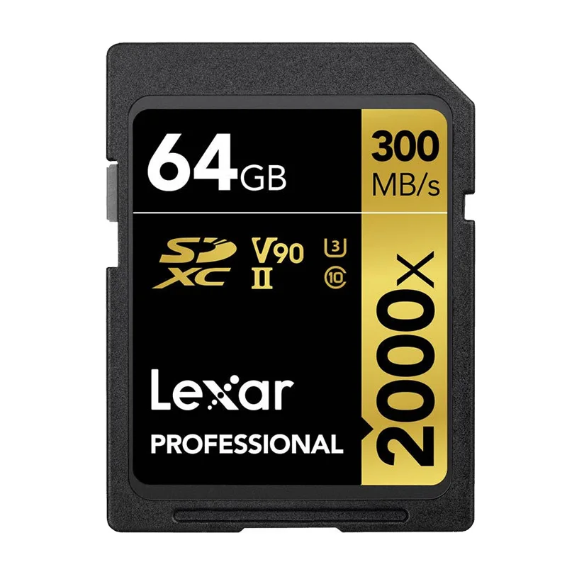 Original Lexar 300MB s 64GB Memory SD Card Professional 2000x SDXC UHS II U3 Class 10 4
