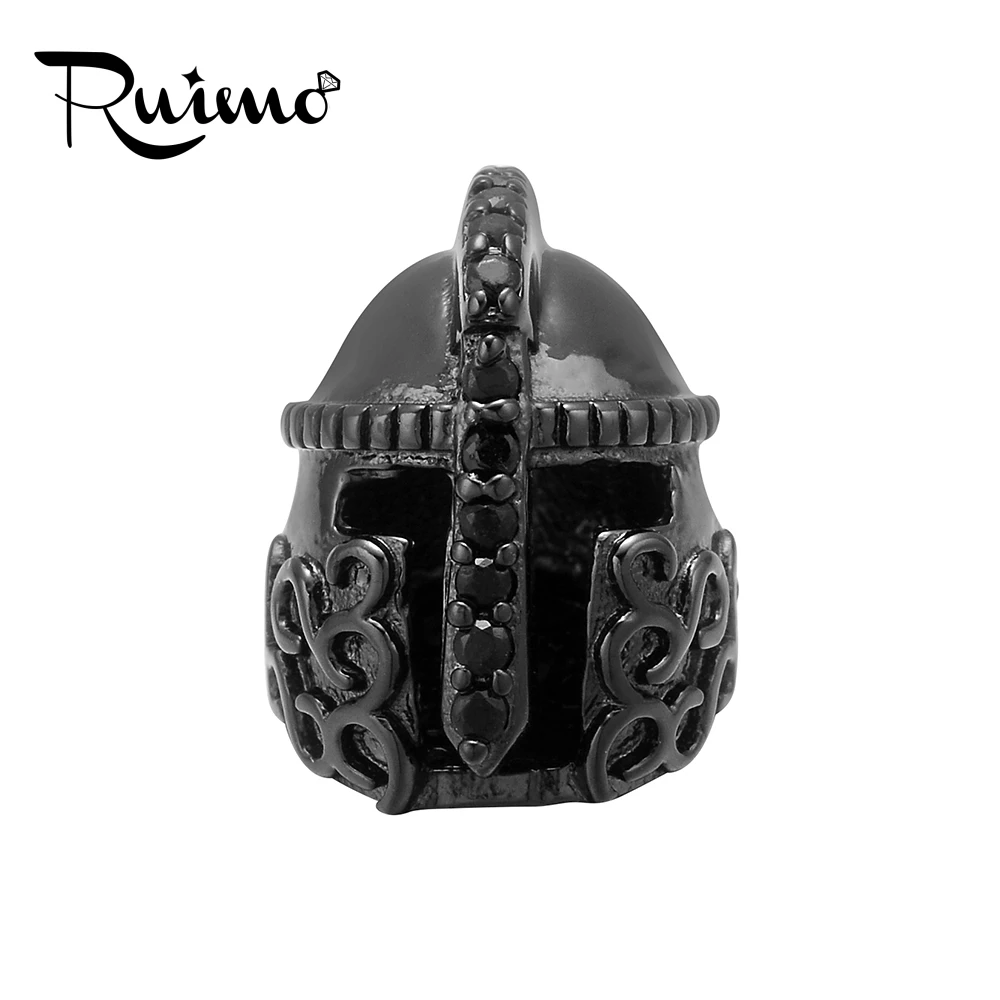 Микробусины RUIMO из черного циркония с инкрустацией спартанские бусины для шлема