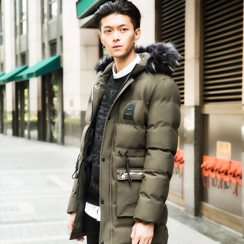 Parka Mannen Winter Bontkraag Capuchon Effen Kleur Overjas 2018 Nieuwe Hot Te Koop Winddicht Warme Zachte Comfortabele Jassen Maat M 3XL Parka Mannen Winter Bontkraag Capuchon Effen Kleur Overjas 2018 Nieuwe Hot Te Koop Winddicht Warme Zachte Comfortabele Jassen Maat M 3XL