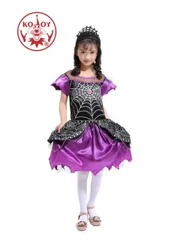 

Deluxe Girl Spider Man Cosplay Costume Purple Spider Princess Dress Halloween Party Clothes Girls Summer Dress For Children