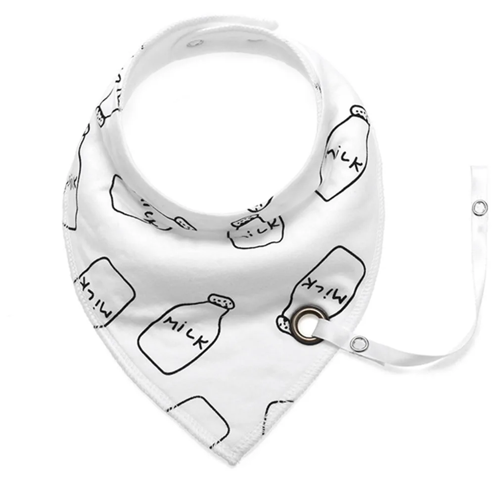 

Unisex Bib Cotton Infant Double-deck Hole Triangular Waterproof Baby Burp Snap Button