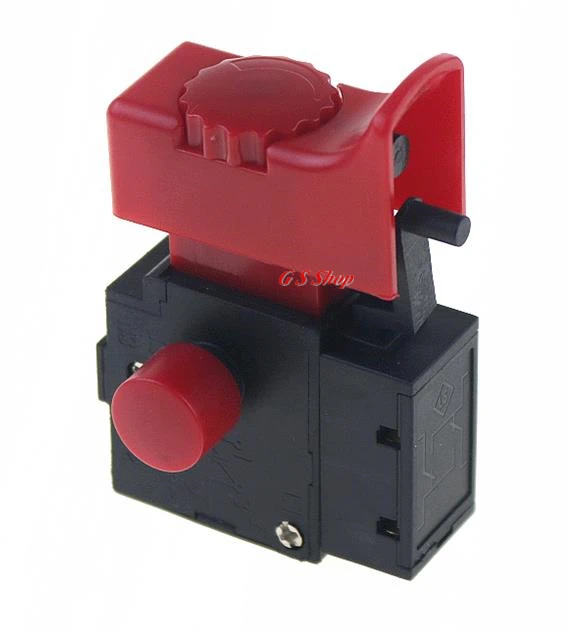 1 шт. FA2-6/1BEK 250 В 6A 5E4 красный замок на Электроинструмент электрическая дрель триггер переключатель электрическая фурнитура для инструмента переключатель