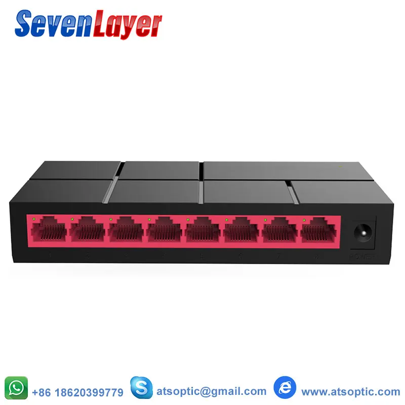 

8 Port Gigabit Switch 10/100/1000Mbps SG105M RJ45 LAN Ethernet Fast Desktop Network Switching Hub Shunt
