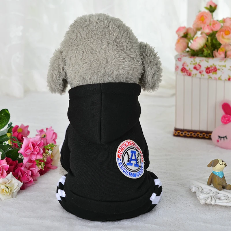 Зимнее теплое хлопковое пальто для собак куртка для маленьких домашнее животное Чихуахуа Мопс Одежда Толстовки Спортивная бейсбольная Одежда для собак и кошек костюм для домашних животных