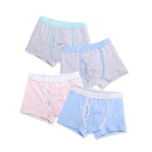 4 шт./лот детская \ шорты трусики нижнее белье для мальчиков для маленьких мальчиков боксеры мягкие подросток трусы От 2 до 16 лет