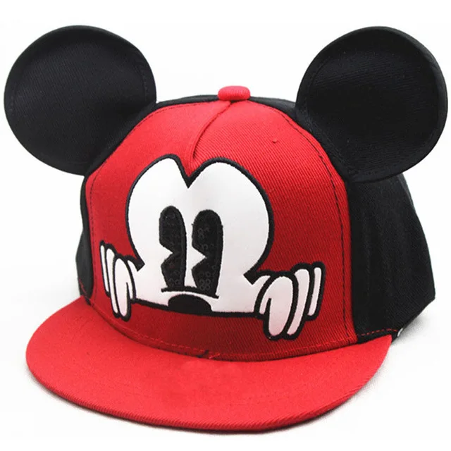 Микки шляпка в виде мышки бейсбольная кепка с ушками детская бейсболка s для мальчиков/девочек gorra Mickey дети ребенок snapback для 2-8