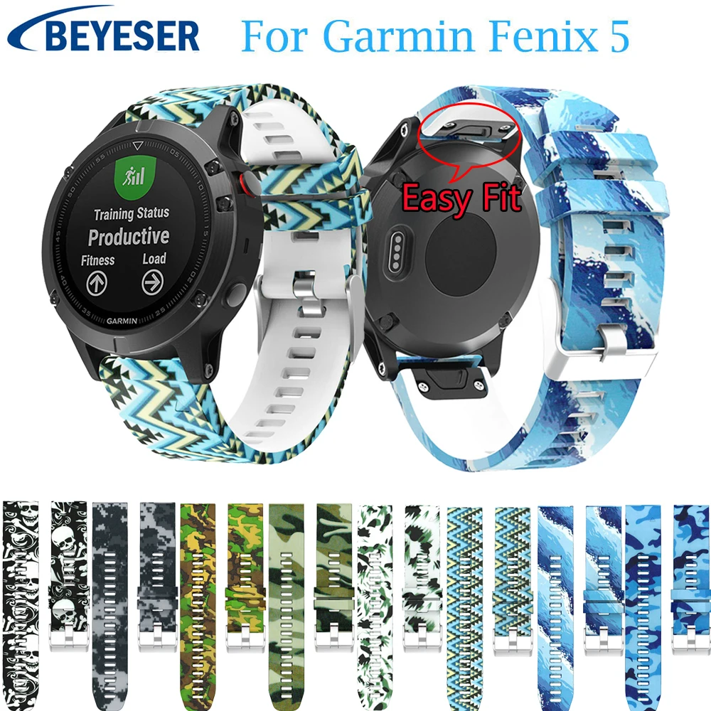 Ремешок силиконовый сменный для наручных часов Garmin fenix 5|Ремешки часов| |