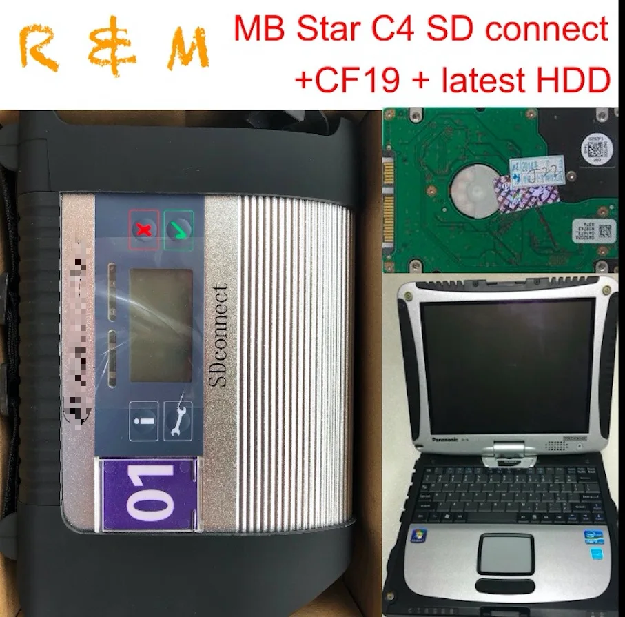 

MB Star C4 Sd connect multiplexer compact c4 cars/trucks with star c4 xentry vediamo 2019.03 hdd with CF19