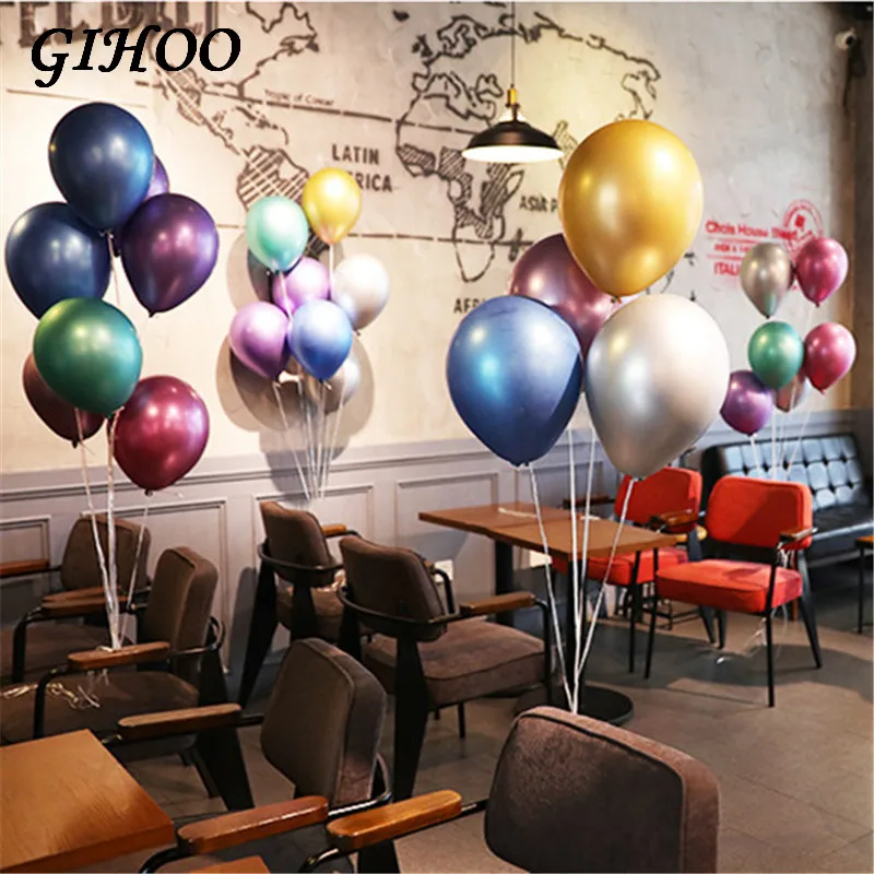 

50pcs 12inch NEW Metallic Latex Balloons Thick Pearly Metal Chrome Alloy Colors Photograph Wedding Party Decoration Balloons
