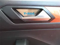 Нержавеющая сталь 4 шт./лот наклейки внутренняя дверная наклейка дверь чаша защита пайетки для Volkswagen VW T-ROC T РПЦ 2018