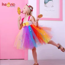 Lollipop Candy Girls Tutu Dress Kids Rainbow Birthday Party Dress Children Sweet Candy Land Outfit Girls Dance Recital Gown Lollipop Candy Girls Tutu Dress Kids Rainbow Birthday Party Dress Children Sweet Candy Land Outfit Girls Dance Recital Gown