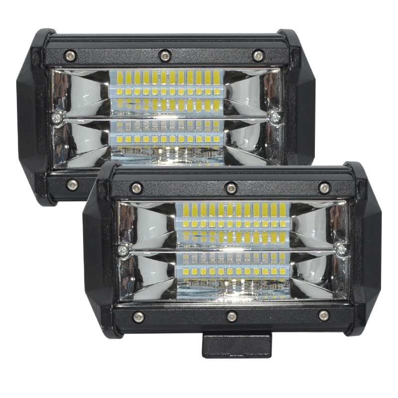 

2pcs 5.2" 72W LED Work Light 12V-24V Spot / flood offroad light For 4x4 Offroad ATV Truck Tractor Motorcycle Driving Fog Lights