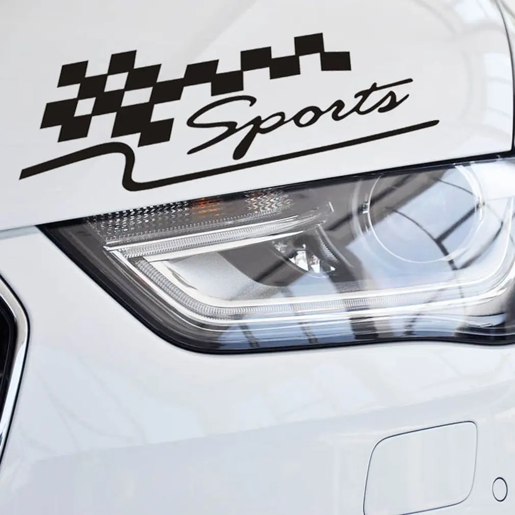 

"SPORT body pull flower flag reflective car stickers black "