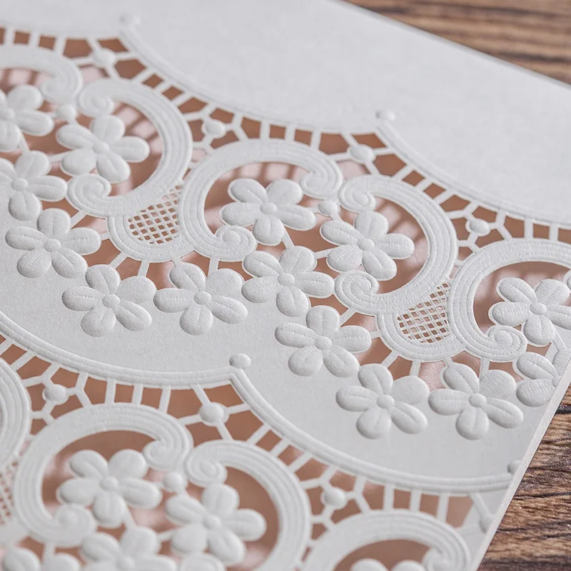 Лазерная резка белый Цвет Свадебное приглашение|invitation wedding card|card expresscard 8gb |