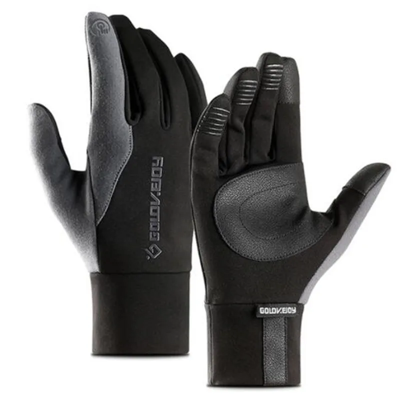 

Motorcycle Gloves Warm Fleece Lined Windproof Moto Gloves Winter Warm Guantes Moto Luvas Touch Screen Motosiklet Eldiveni Gray