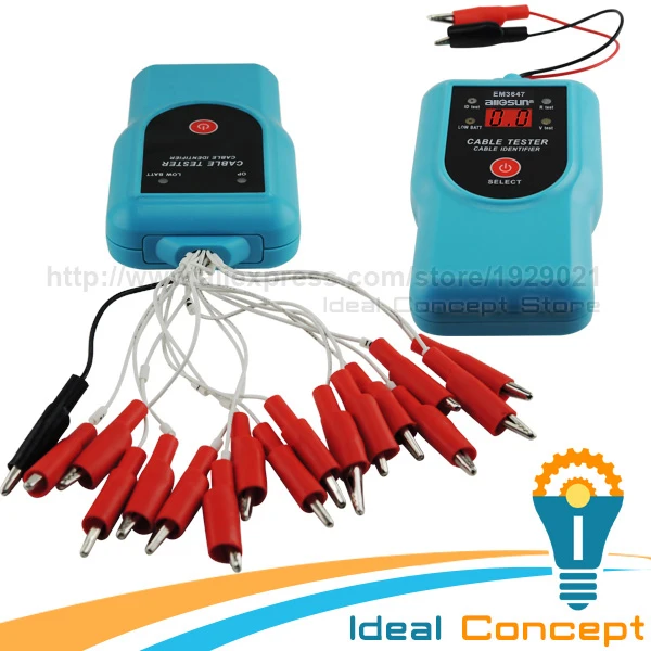 

Cable Tester DC Voltage Continuity Test Alligator Clips Electrical Wire Cable