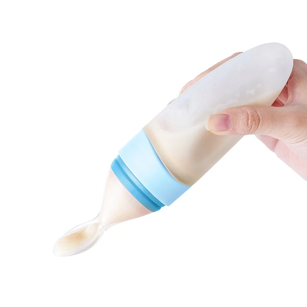 Newborn Baby Squeezing Feeding Bottle Silicone Infant Cereal Food Supplement Feeder Safe Tableware Tools Newborn Baby Squeezing Feeding Bottle Silicone Infant Cereal Food Supplement Feeder Safe Tableware Tools