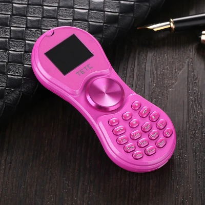 12 ручной Спиннер Кнопка мобильного телефона двойная sim-карта тревога стресс палец пожилых машина поворотный блок может супер практичный - Цвет: Rose Red