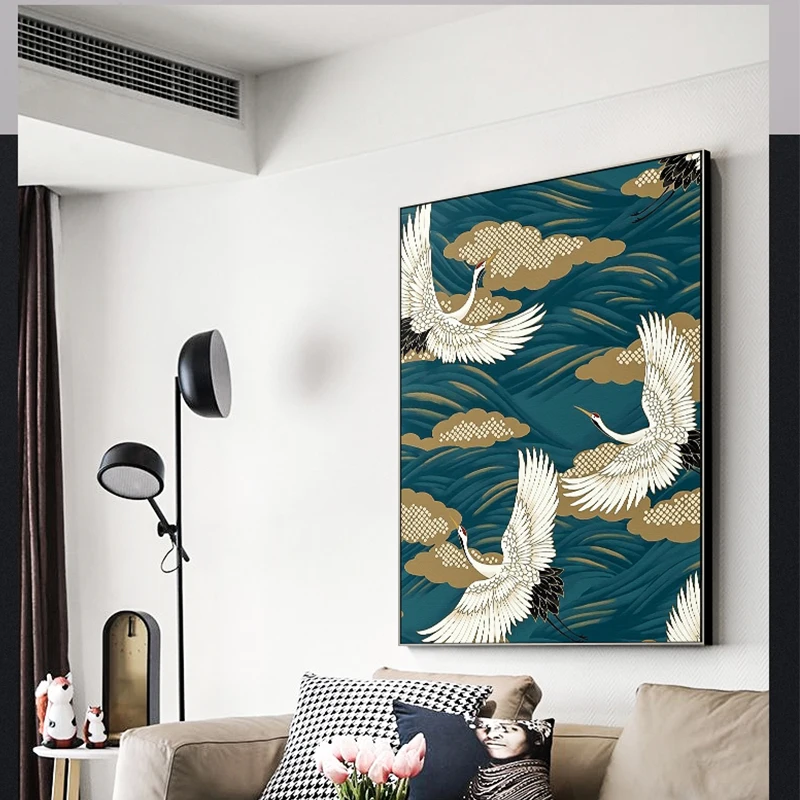 

Abstract Retro Chinese Style Canvas Painting Bird Wall Posters And Print Modern Wall Art Home Decoration Posters For Living Room