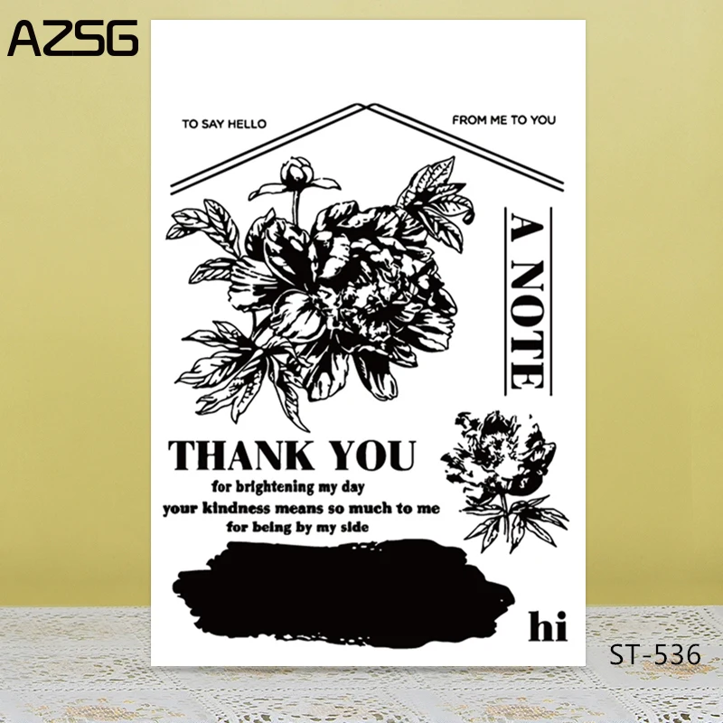 

AZSG Thank you letter Clear Stamps For DIY Scrapbooking/Card Making/Album Decorative Silicon Stamp Crafts